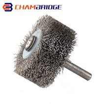 Shank 스테인레스 스틸 와이어 휠 브러시 Dremel 로타리 공구 50mm 1/4 미니 드릴 연마 액세서리