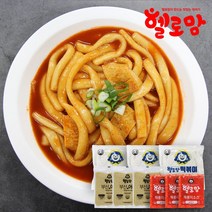헬로맘 떡볶이 1260g 6인분 (순한맛 보통매운맛 매운맛 김치맛), 납작떡볶이(보통매운맛3)