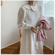 린온트리 롱 데님 원피스 코디 A라인 H라인 퍼프 프릴 뷔스티에 셔츠형 청 플러스
