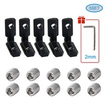 51020pcs m5 나사가 있는 alu 프로파일용 t-슬롯 l-형 알루미늄 프로파일 내부 코너 조인트 브래킷 커넥터, 20개, 협력사