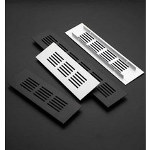 환기그릴 환기 환기구 흰색 합금 AL 덕트 알루미늄 원형 스테인레스 커버 플레이트, 블랙 80x300mm