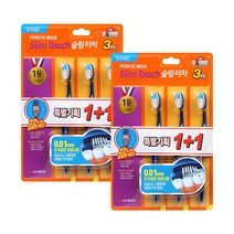 페리오 슬림터치 칫솔 초극세모 6입x2개, 단품, 6개