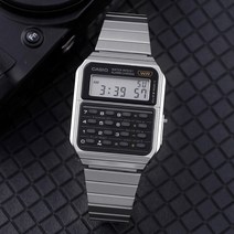 카시오 메탈 실버 계산기 시계 CA-500WE-1A