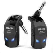 Lekato 일렉트릭 기타 무선 송신기 수신기 부품 액세서리베이스 시스템 음악 2.4Ghz Ism 무선 기타 시스템, [04] WS60 Black, [02] 미국
