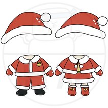 만자디자인 크리스마스 합성도안 / 사랑 가득 산타 옷 입은 아이들 / 학교 유치원 어린이집 크리스마스 환경구성