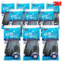 3M 슈퍼그립 윈터 겨울용 작업용 반코팅 기모 털 장갑 보온 방한, 40개 M