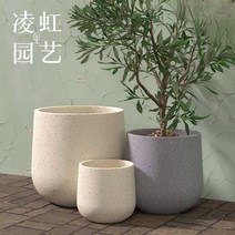 대형화분 토분 거실화분 테라스 정원 도자기, 베이지A타입 대형44x45cm(지름 x 높이)