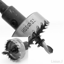 32MM 홀커터 홀쏘 철판용 홀카타 홀카터 구멍 뚫기, 1개