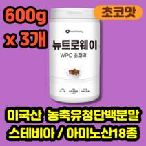 (600g 3개) 맛있는 단백질보충제 WPC 초코맛 프로틴 유청단백질