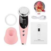 김희선 마사지기 콜라겐생성 ems 페이셜 마사지 led 라이트 테라피 소닉 진동 주름, 타입 2 노박스 핑크