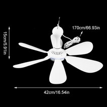 안방실링팬 아파트실링팬 천정펜 천장형선풍기 6 잎 5v usb 천장 팬 공기 쿨러 매달려 usb 전원 16.5 인치 텐트 팬 캠핑 야외 기숙사 침대 a12 21 dropship