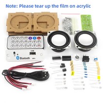 스피커 pc 사운드 블루투스 게이밍 DIY 호환 키트 전자 납땜 훈련 용접 교육 사용 설명서 포함, [01] Black