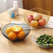 북유럽 스타일 철예 과일 바구니 프릴 철선 불규칙 과일 접시 간식 철예 과일 바구니, 연잎 스타일 흰색 큰 경 사진 가장자리, 1개