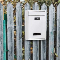 우편함 전원주택 방수 벽걸이 가정용 다세대 우체통 32X21X8.5CM 빈티지 형 사서함 콤비네이션 잠금 금속 코딩 된 잠금 레터 박스 포스트 신문 상자 편지함 메일박스, 2