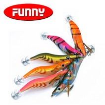 퍼니피싱 갑오징어 무늬오징어 산타에기 에깅낚시 베이직 에기 3호 3.5호 루어/플라이훅, 3.5호에기 [4. 주황 / 홀로그램], 21g