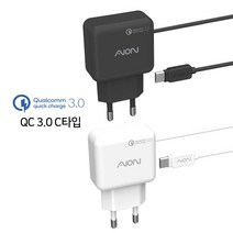 퀄컴3.0 C타입 고속충전 갤럭시A21 S21 S20 FE S10 노트9 노트10 노트20 플러스 울트라 가정용 충전기, 화이트 White