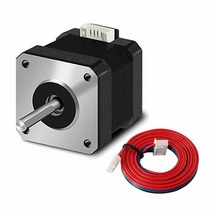 Nema17 스테퍼 모터 2단계 4 리드 42-38 스테핑 모터 1m 케이블 42BYGH 38MM 1.5A (17HS4401S) CR-10 Ender 3 Anet A8 A, Matte Black, 1