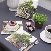 디너 테이블 종이 파티 냅킨 20매 허브 홈데코 주방기구 홈스타일링 넵킨