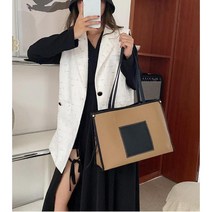 여자 꾸안꾸패션 비건가방 배색 숄더백 20대후반여자가방