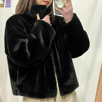 [겨울필수/5color] 허그 페이크퍼 밍크 카라 포켓 세미 크롭 자켓