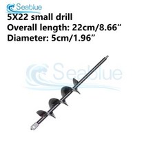 오거드릴 아이스 4 가지 크기 정원 오거 드릴 비트 도구 나선형 구멍 파는 그라운드 지구 씨앗 심기 원예 울타리 꽃 화분 방수 뚫는 공구, 5X22CM, 5X22CM