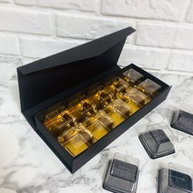 원터치화과자박스(10구/소)블랙 20개 // 떡포장 양갱포장 화과자포장