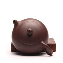Zhijing 중국어 yixing 차 냄비 kungfu 손으로 만든 평면 x시 qing 시멘트 진흙 세트 찻 주전자 저자(Red), 1000ml, 빨간색