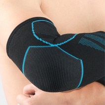 통기성 압박 우수 팔꿈치 보호대 아대 팔통증완화 신축성, 블루