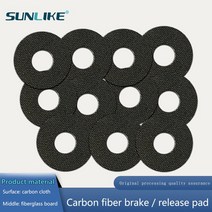 카본 섬유 시트 맞춤형 CNC 커팅 탄소 드래그 와셔 1 개 1.0mm 낚시 릴, 15 24x8x1.0mm