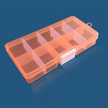 10 그리드 도구 상자 나사 orginizer 상자 부품 보관 셀 전자 부품 상자 작은 물건 도구 케이스 플라스틱 용기, 주황색