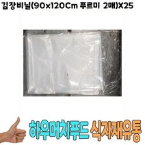 손잡이봉투 김장비닐 90x120Cm 푸르미 2매 x25 식자재 용품, 쿠팡 본상품선택, 색상:[색상]본상품