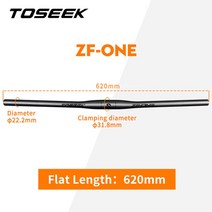 자전거 부품 용품 전기자전거Toseek zf-one mtb 탄소 핸들 바 핸들 바 31.8580-720740760mm 산악 액세서리용 매트 블랙 핸들, 협력사, 폴드-620mm
