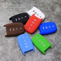 JS automotive 뉴쏘렌토R 풀커버 4버튼 젤리 실리콘 컬러 키홀더 스마트키 키케이스 스크래치 흠집방지 간편장착 새차선물 장식 용품, 화이트