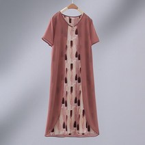 50대쉬폰원피스 얇은 여름 원피스 60대엄마옷 할머니 루즈핏 중년여성 옷