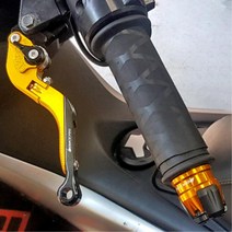 스즈키 어드레스125 튜닝 폴딩 조절식 브레이크 레버 오토바이 교체 그립 파킹 핸들, 골드 2개 1개