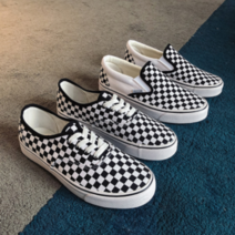 스니커즈 발편한단화 발편한운동화 단화 남녀공용 체크스니커즈 체크슬립온 TBH 001
