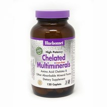 블루보넷 하이 포텐시 킬레이트 멀티미네랄 120정 1병 Bluebonnet Nutrition, 1개