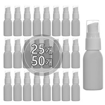 [25개묶음판매] 에센스용기 10ml 15ml 20ml 30ml 40ml 펌핑용기 플라스틱 공병, 30ml 백색용기, 흰색캡, 25개