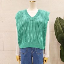 세로V조끼KT단색조끼C23C1FVE0042컬러