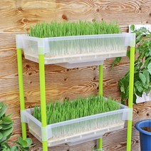 우리집 주말농장 채소키우기 2단 텃밭화분 대파키우기 화분선물, 꿀비테라스화분 3단 화이트