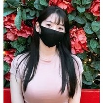 리빙블링 마스크 3d 입체 천마스크 방한 보온 패션 연예인 편안한 빨아쓰는 블랙 마스크 일반마스크, 5개, black