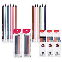 [조한스토어] 모나미 고품질 흑목 바우하우스 연필, 1개, 삼각지우개연필 6001_B_6자루