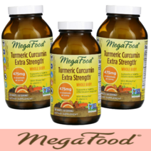 메가푸드 터메릭 커큐민 700mg/1회 강황 엑스트라 스트렝스 커큐미노이드 475mg 바이오페린 비타민C 함유 [120정*3병]