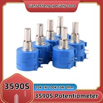 3590s-2-103l 103 102 104 503 3590s 10k 1k 100k 50k 옴정밀 다회전 전위차계 10 링 가변 저항, 1k옴