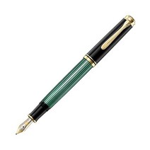 펠리칸 만년필 M400 그린 스트라이프 입사 졸업 승진 선물 Pelikan, 펜촉 F 가는 글자, 단품
