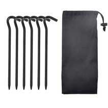 텐트설치 알루미늄단조 고정핀 6P 세트 블랙 캠핑말뚝 타프핀 지주핀, 본상품선택