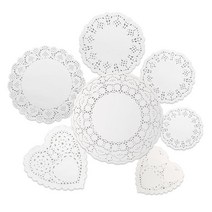 도일리페이퍼 원형 - 16.5/19cm 하트 - 10/14cm 도일리페이퍼 원형 하트, 원형-19cm