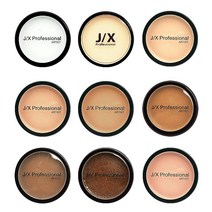 JX Professional 얼굴 페이스 메이크업 크림 파운데이션 9종 컬러, 1개, 8.다크브라운