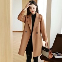 가을 겨울 패션 트렌드 모직 코트 여자 미디엄 롱 기장 루즈핏