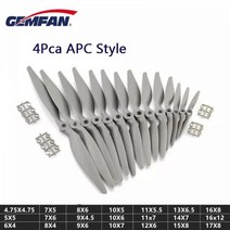 드론 프로펠러 Gemfan-APC 나일론 5050 6040 7050 7060 8040 8060 9045 9060 1050 1060 1070 1155 1260 1365 1470 RC, [14] 4pcs 11X7 inch